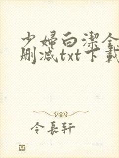 少妇白洁全文无删减txt下载