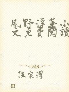 风野浮华小说全文免费阅读无弹窗