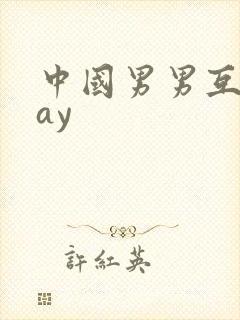 中国男男互操gay