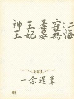 神王毒宠:二嫁王妃晏无悔