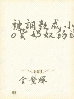 被调教成小sao货奶奴的过程