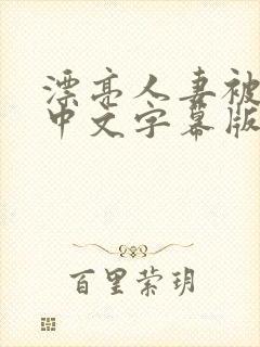 漂亮人妻被强中中文字幕版