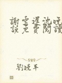 谢云迟沈晚黎小说免费阅读最新章节