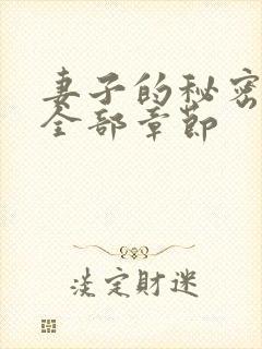 妻子的秘密小说全部章节