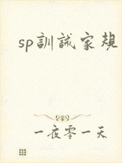 sp训诫家规