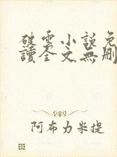 破云小说免费阅读全文无删减