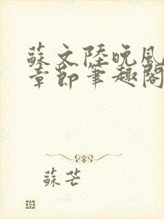 苏文陆晚风最新章节笔趣阁