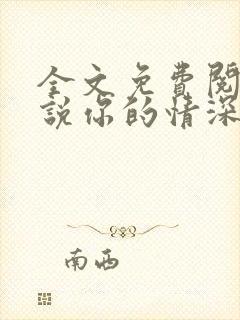 全文免费阅读小说你的情深我不配