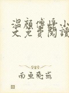 温颜傅峥小说全文免费阅读