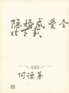 隐婚成爱全本txt下载