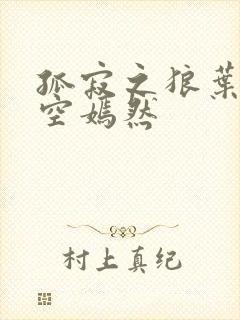 孤寂之狼叶凡司空嫣然