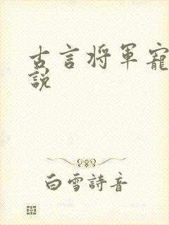 古言将军宠文小说