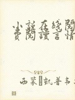 小说在线阅读免费阅读言情