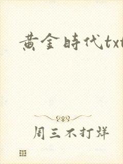 黄金时代txt