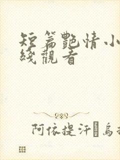 短篇艳情小说在线观看