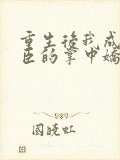 重生后我成了权臣的掌中娇类似