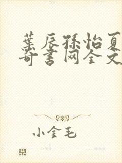 叶辰孙怡夏若雪奇书网全文免费阅读