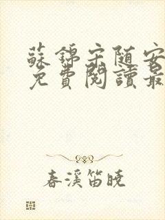 苏锦宋随安小说免费阅读最新章节