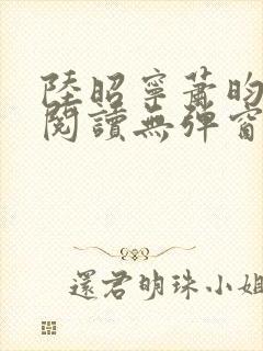 陆昭宁萧昀免费阅读无弹窗