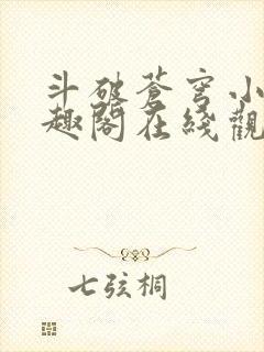 斗破苍穹小说笔趣阁在线观看封面