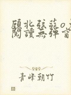 顾北弦苏o免费阅读无弹窗笔趣阁