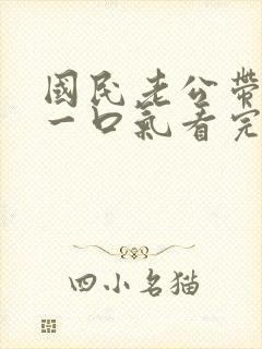 国民老公带回家一口气看完封面