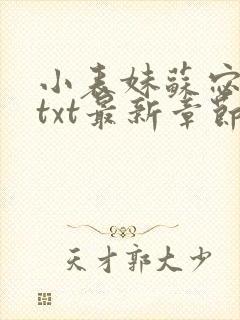 小表妹苏宓齐勇txt最新章节更新时间