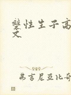 双性生子高辣h文