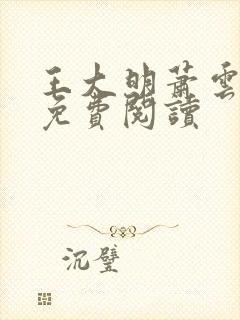 王大明萧云小说免费阅读封面