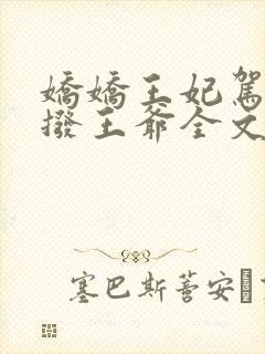 娇娇王妃驾到撩拨王爷全文免费阅读