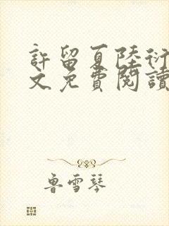 许留夏陆衍沉全文免费阅读无弹窗