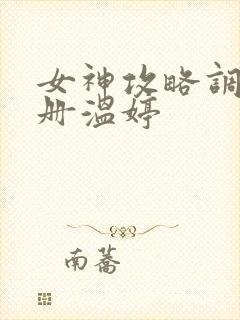 女神攻略调教手册温婷