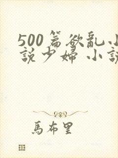 500篇欲乱小说少妇 小说