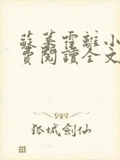 苏莱霍离小说免费阅读全文