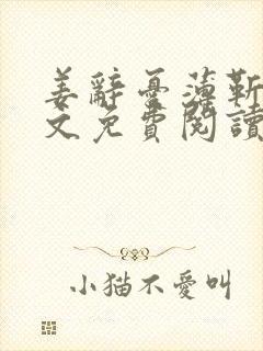 姜辞忧薄靳修全文免费阅读笔趣阁封面