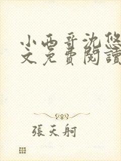 小西哥沈悠然全文免费阅读笔趣阁