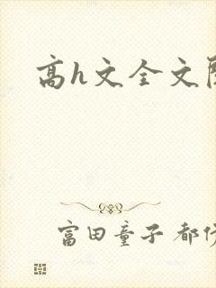 高h文全文阅读