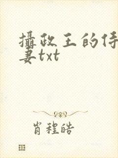 摄政王的侍爱逃妻txt