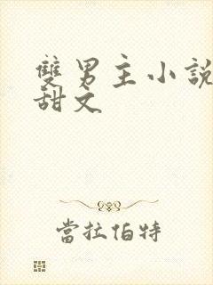 双男主小说推文甜文