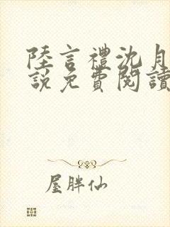 陆言礼沈月慈小说免费阅读最新章节