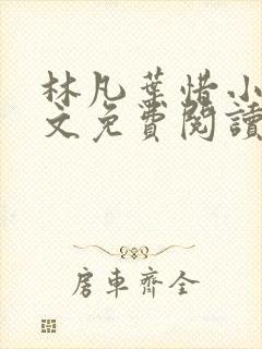 林凡叶惜小说全文免费阅读全文