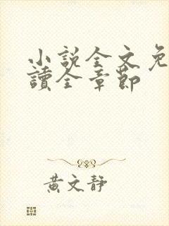 小说全文免费阅读全章节封面