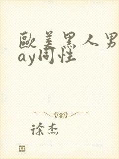 欧美黑人男男gay同性