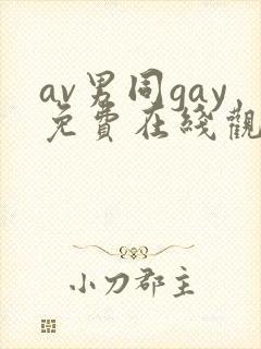 av男同gay免费在线观看
