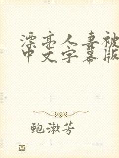 漂亮人妻被强中中文字幕版