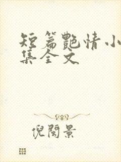 短篇艳情小说合集全文