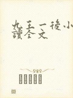 九王一后小说阅读全文封面