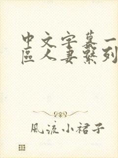 中文字幕一区二区人妻系列封面