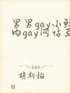 男男gay小鲜肉gay网站亚洲