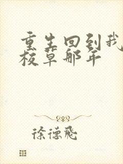 重生回到我爸当校草那年封面